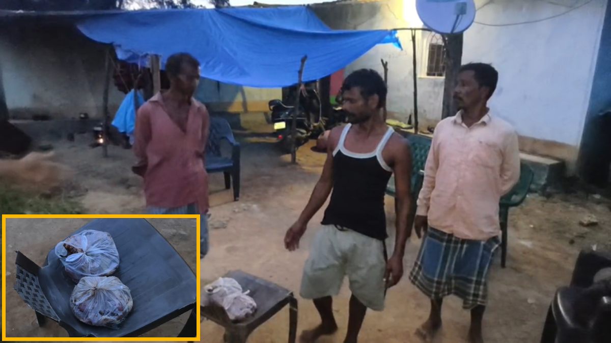 गौ मांस की बिक्री का भंडाफोड़ : घर से पॉलिथीन में पैक बरामद हुआ गौ मांस, पुलिस ने तीन आरोपियों को किया गिरफ्तार