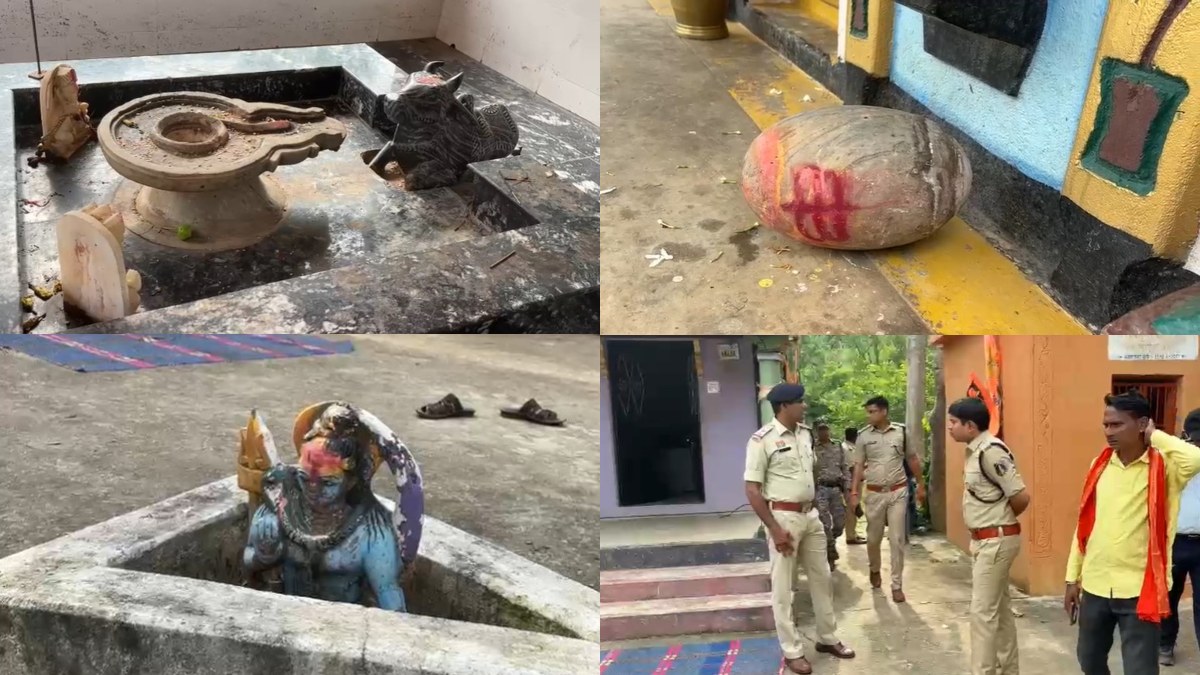 असामाजिक तत्वों ने शिवलिंग और प्रतिमा को किया खंडित, गांव में फैला आक्रोश, हिंदू संगठन और कांग्रेस ने किया प्रदर्शन