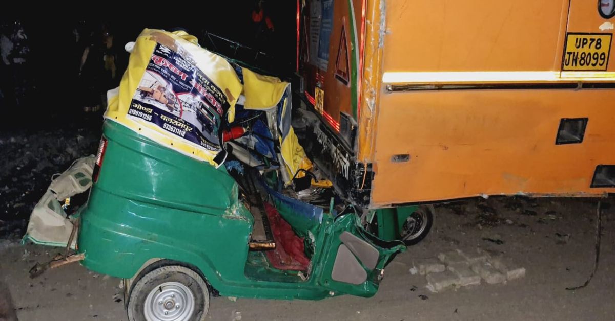 हाइवे पर मौत की टक्कर! ट्रक ने ऑटो को मारी ठोकर, बस में जा घुसी टेम्पो, चालक की मौत