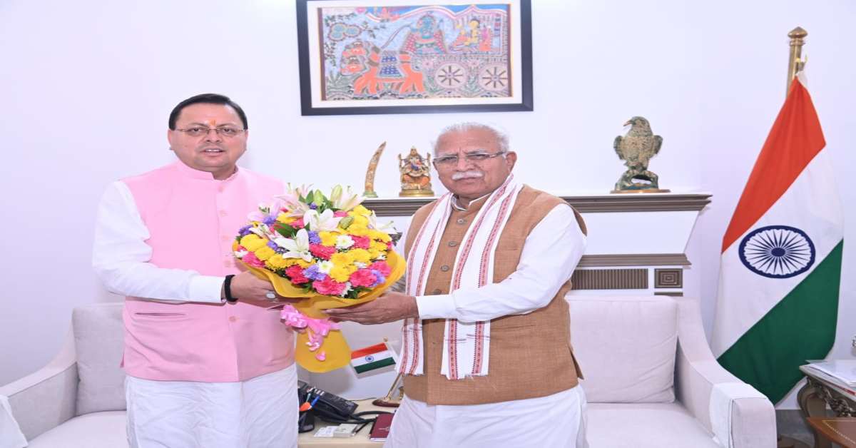 मुख्यमंत्री पुष्कर सिंह धामी ने केंद्रीय मंत्री मनोहर लाल खट्टर से की मुलाकात, कुंभ 2027 को ध्यान में रखते हुए सरकार से सहयोग का किया अनुरोध
