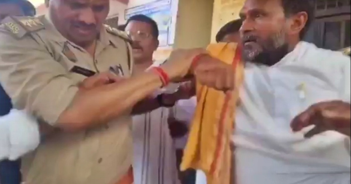 गजब बेइज्जती है! बवाल काट रहा था भाजपा नेता, पुलिस ने घसीटकर गाड़ी में बैठाया, दफ्तर में ऑन ड्यूटी अफसर को मारा था जूता