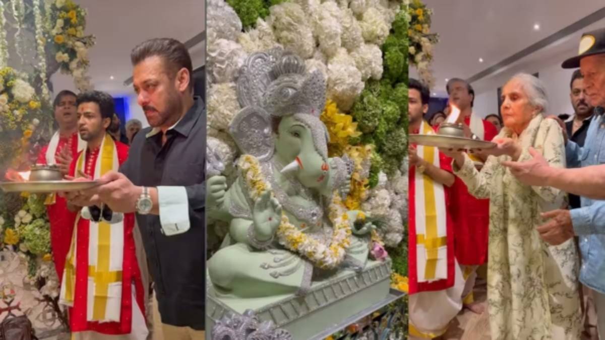 Salman Khan ने घर पर गणेश भगवान का किया स्वागत, पूरे परिवार के साथ उतारी आरती …