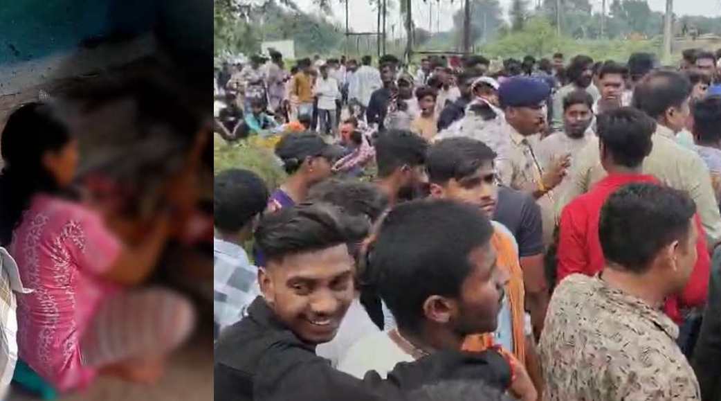 गौमांस बिक्री को लेकर बवाल : प्रदर्शन के दौरान गौ रक्षकों पर हमला, चार युवक घायल, पुलिस हिरासत में गौमांस काटने वाली युवती