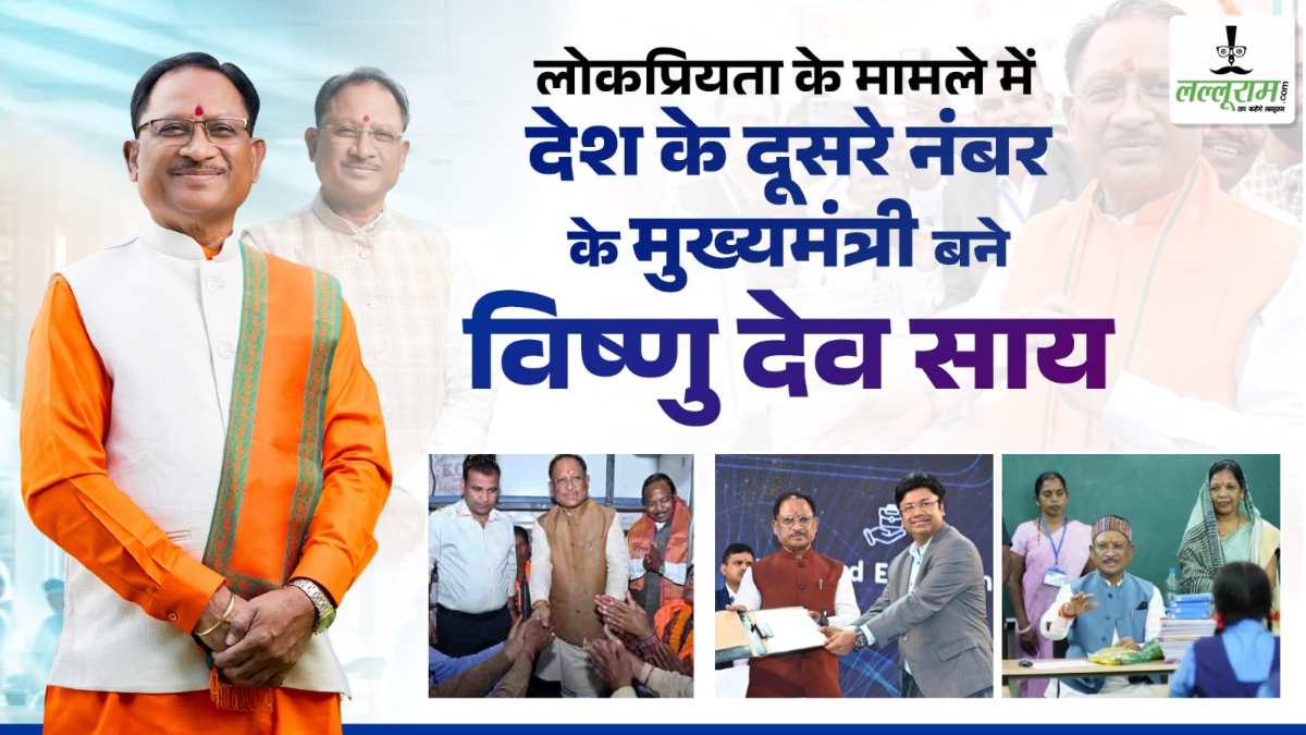 सुशासन के चलते छत्तीसगढ़ के सीएम की लोकप्रियता राष्ट्रीय स्तर पर… लोकप्रियता के मामले में देश के दूसरे नंबर के मुख्यमंत्री बने विष्णु देव साय