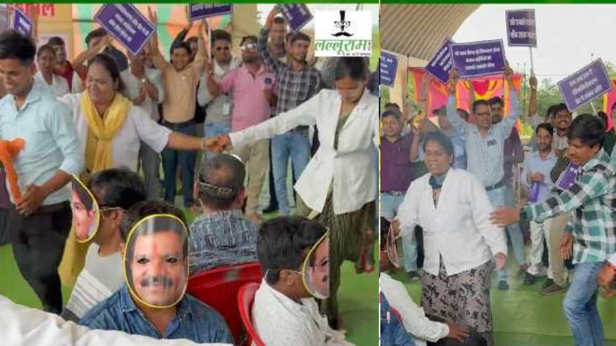 अनिश्चितकालीन हड़ताल का 13वां दिन : ‘पथरा के देवता बोलत नई हे ओ, सुनत नई हे ओ…’ गाने पर झूमे NHM कर्मचारी, सरकार को याद दिलाए वादे, देखें VIDEO…