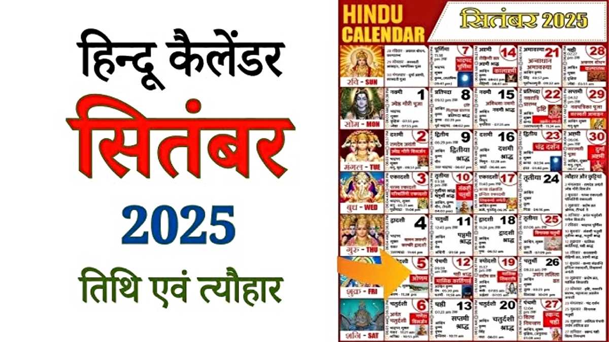धार्मिक कैलेंडर 2025: सितंबर में होने वाले बड़े पर्व और व्रत, चंद्र ग्रहण से नवरात्रि तक, जानिए सभी तिथियां