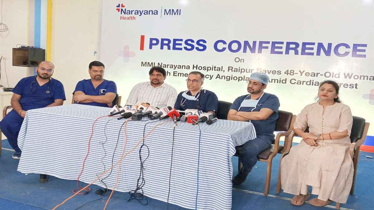 दिल का दौरा और कार्डियक अरेस्ट से जूझ रही महिला को मिला नया जीवन, MMI नारायणा अस्पताल की टीम ने किया असंभव को संभव