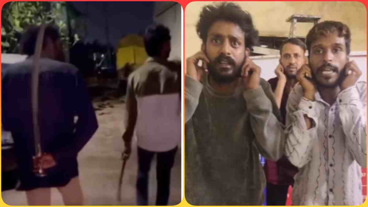 गलियों में तलवार लेकर भौकाल मचा रहे थे, वीडियो वायरल होते ही पुलिस का एक्शन, कान पकड़कर उठक-बैठक करने लगे बदमाश