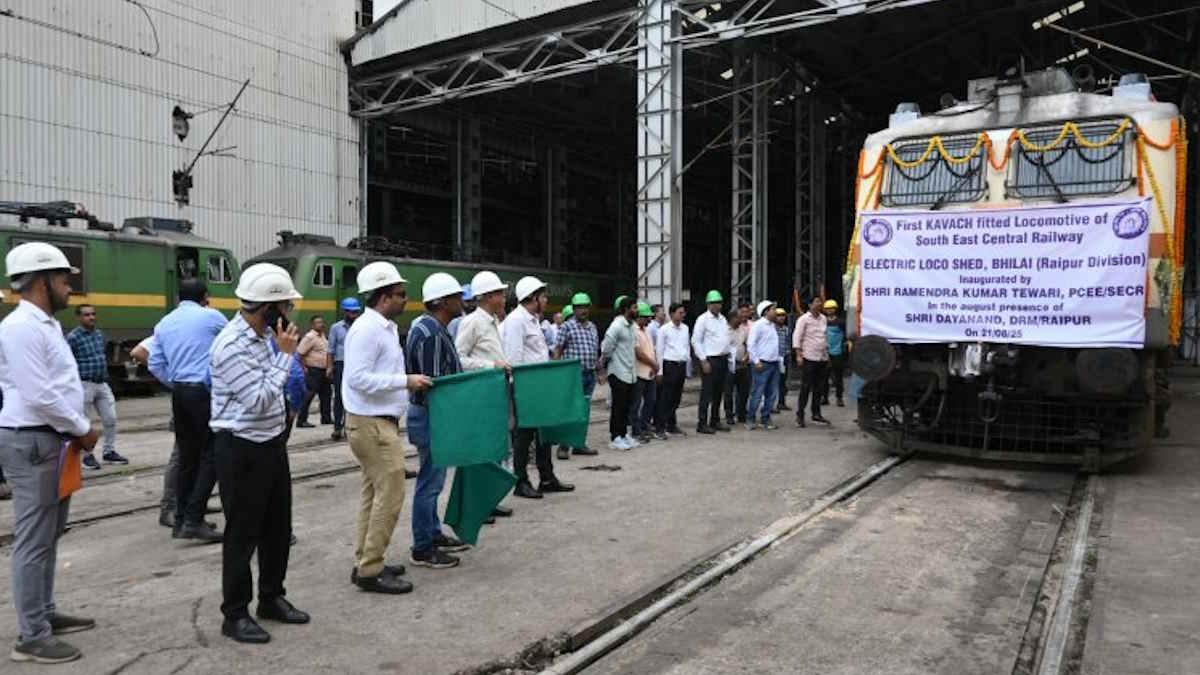 कवच प्रणाली से लैस हुआ दक्षिण पूर्व मध्य रेलवे जोन का पहला रेल इंजन, 551 रेल इंजनों में किया जाएगा स्थापित