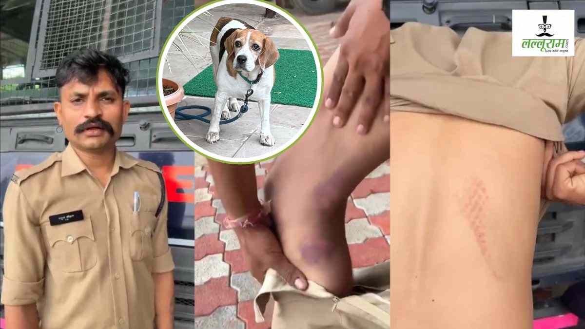 RI साहब का ‘कुत्ता प्रेम’, डॉग गुम होने पर कॉन्स्टेबल की बेल्ट से पिटाई, रक्षित निरीक्षक पत्नी बोली- ढूंढ के ला वरना तेरी नौकरी खा जाउंगी, चप्पल से पीटने की धमकी