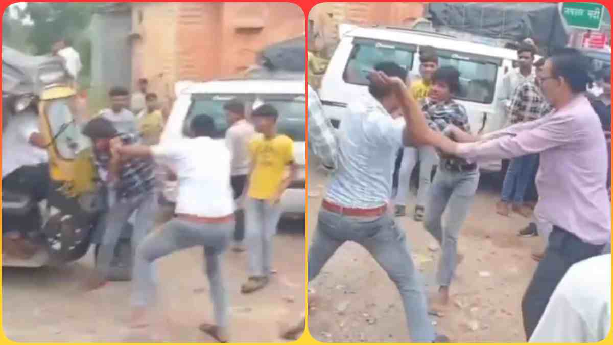 कुंडेश्वर धाम में चले लात-घूंसे: एक शख्स को 8 लोगों ने जमकर पीटा, Video Viral