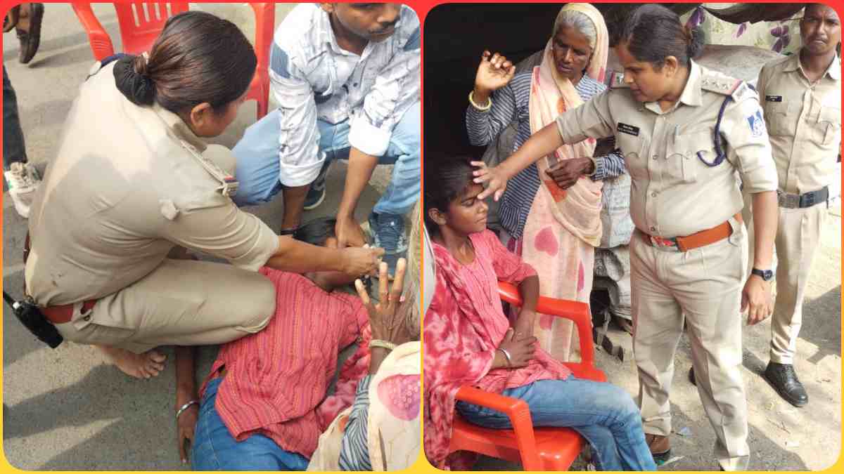 सड़क पर मूंगफली बेचने वाली बच्ची हुई बेहोश, महिला पुलिसकर्मी ने इस तरह बचाई जान, देखें Video