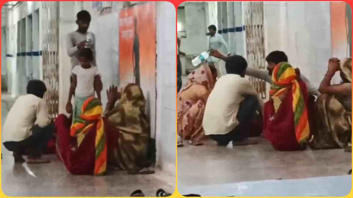 गर्भवती महिला के इलाज में हुई तांत्रिक क्रिया: ऑपरेशन थिएटर के सामने चला झाड़-फूंक का ड्रामा, बच्ची के हाथों में पकड़ाया नारियल और फिर…, Video Viral