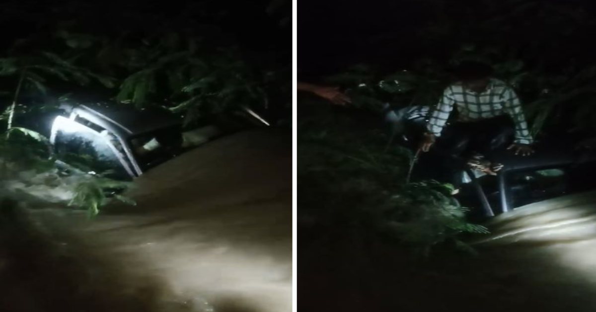 हादसे को न्योता: तेज बहाव में पुलिया पार कर रहे थे कार सवार, बीच में फंसे और फिर…