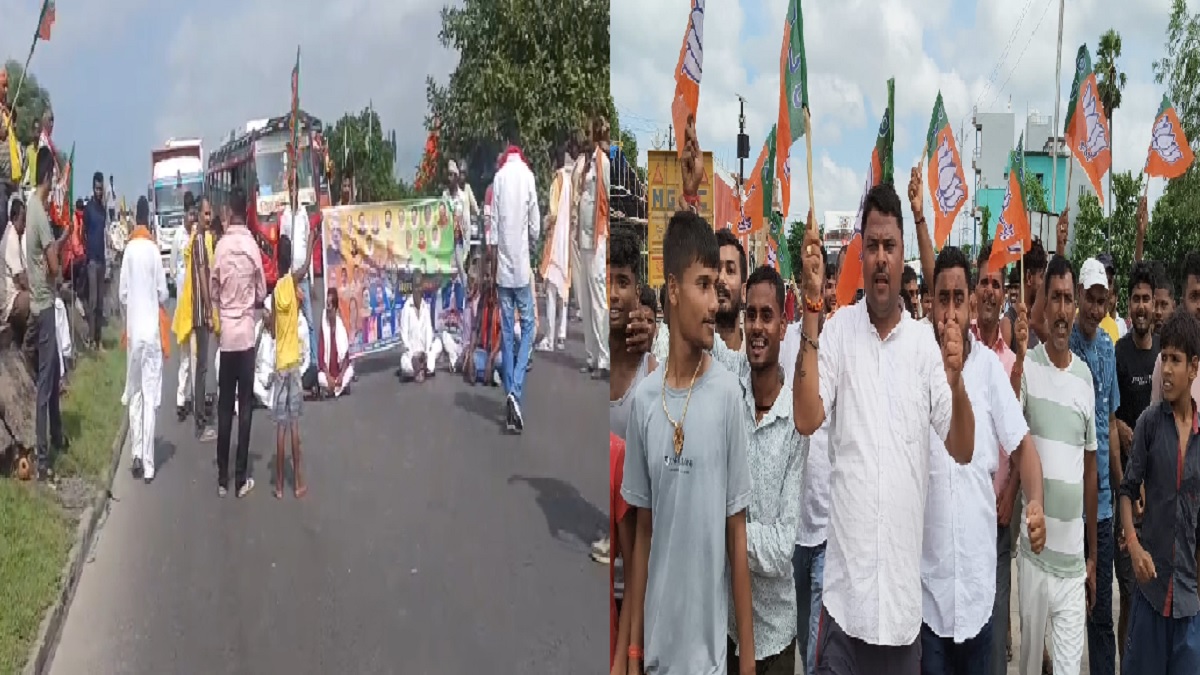 बिहार बंद: PM मोदी के खिलाफ की गई अभद्र टिप्पणी के विरोध में सड़क पर उतरा NDA, कैमूर से लेकर नालंदा तक प्रदर्शन कर जाम किया सड़क