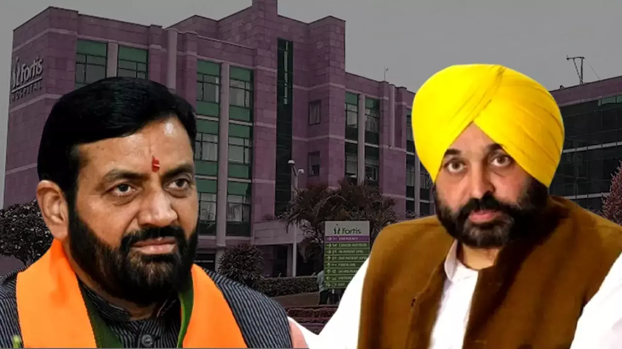 हरियाणा के सीएम नायब सैनी ने फोर्टिस अस्पताल में की पंजाब के सीएम भगवंत मान से मुलाकात
