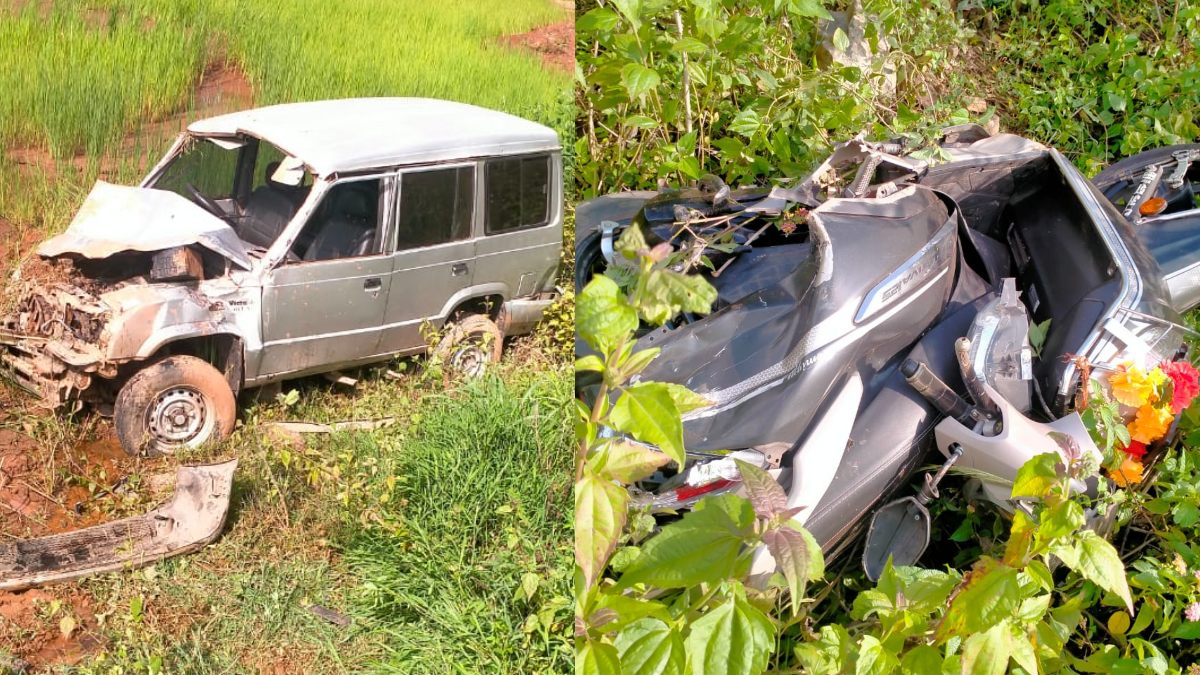 CG Accident News : नेशनल हाईवे पर तेज रफ्तार सूमो ने स्कूटी को मारी टक्कर, 2 की मौत, एक ही परिवार के 3 लोग घायल