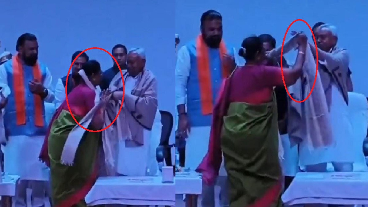 मुख्यमंत्री अब ठीक नहीं लगते! नीतीश कुमार के वायरल वीडियो ने एक बार फिर से खड़े किए सवाल? स्वागत करने पहुंची पूर्व डिप्टी सीएम रेणु देवी को ओढ़ा दी शॉल