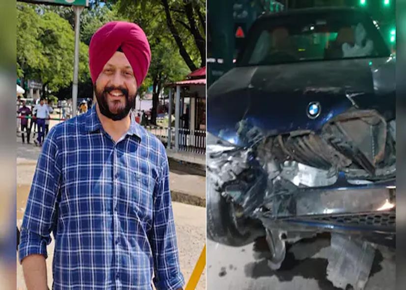 तेज रफ्तार BMW ने बाइक को मारी टक्कर, वित्त मंत्रालय के डिप्टी सेक्रेटरी नवजोत सिंह की मौत; पत्नी गंभीर