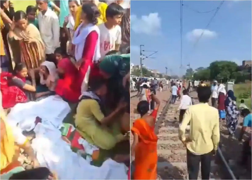 ट्रेन की चपेट में दो बच्चियों की मौत, भीड़ ने पटरी पर लगाया जाम, परिवार और स्थानीय लोग सदमे में