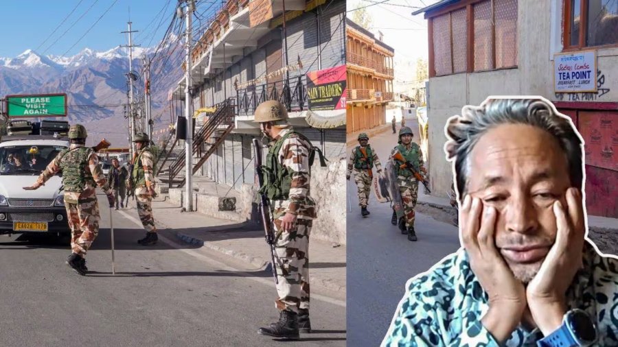लेह में 3 दिन बाद कर्फ्यू में 4 घंटे की ढील, जरूरत का सामान लेने निकले लोग ; जोधपुर जेल में बंद सोनम वांगचुक के PAK कनेक्शन की जांच तेज