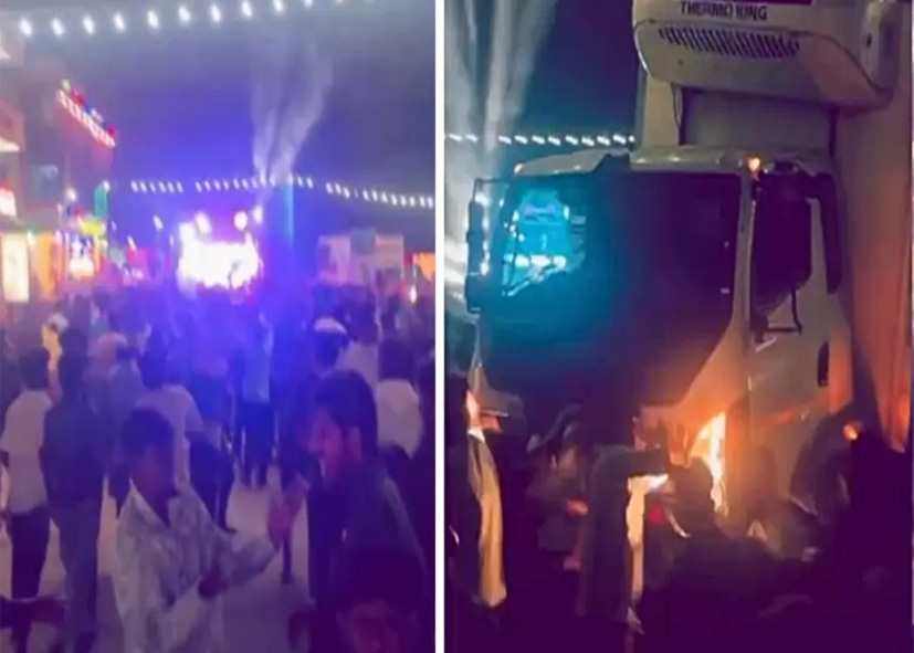 गणेश विसर्जन जुलूस में बड़ा हादसा; बाइक सवार को बचाने में बेकाबू हुआ ट्रक, 8 लोगों को कुचला, 20 से अधिक घायल
