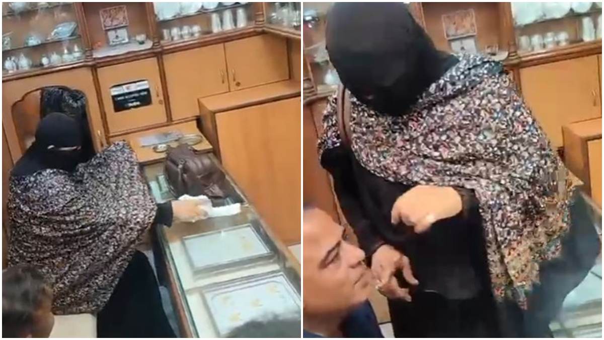 बुर्काधारी महिला की चालाकी नाकाम: ज्वेलरी दुकान से 1 लाख की चांदी की पायजेब चुराने की कोशिश, CCTV से पकड़ी गई चोरी    