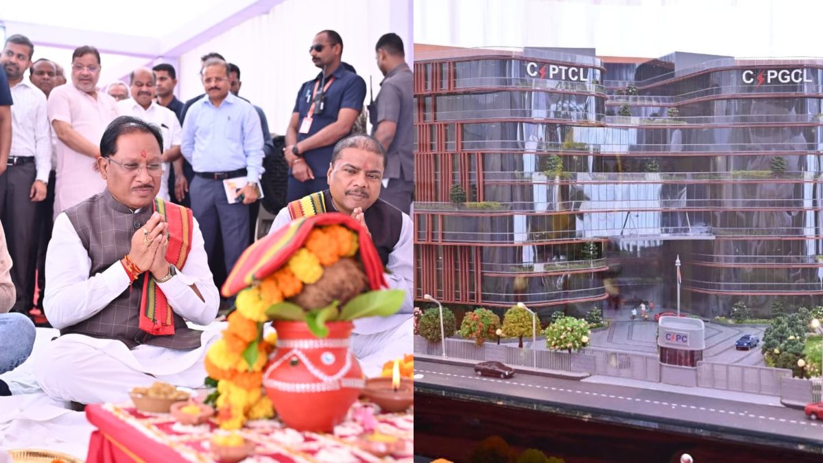 CM विष्णुदेव साय ने नवा रायपुर में संयुक्त पावर कंपनी मुख्यालय भवन की रखी आधारशिला, कहा- छत्तीसगढ़ जीरो पावर कट स्टेट से अब मुफ्त बिजली की ओर