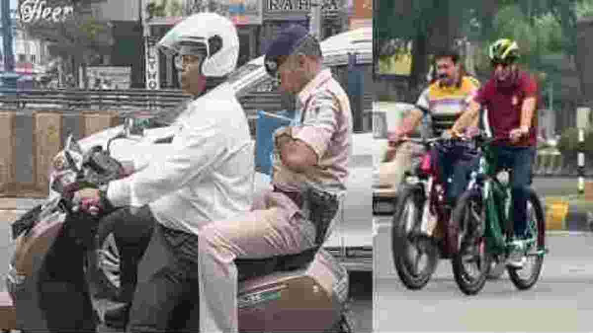 नो कार डे: इंदौर कलेक्टर ने चलाई स्कूटी, महापौर निकले साइकिल से, Public transport उपयोग करने की अपील