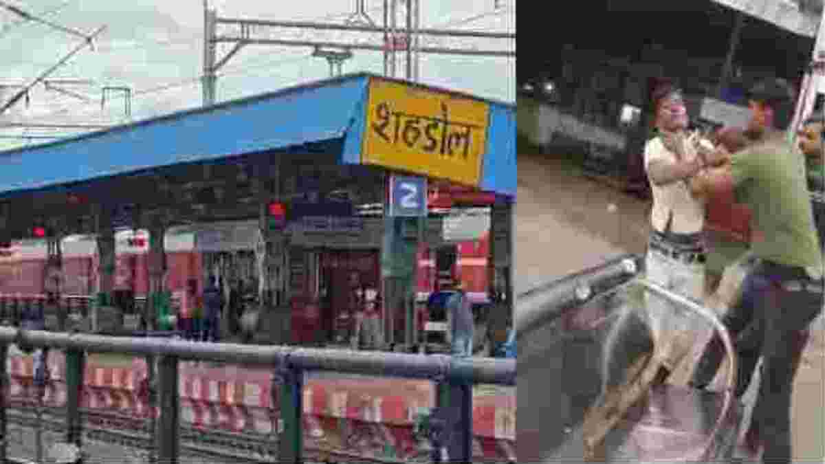स्टेशन पर गुंडागर्दी: दबंग ने मजदूर को दौड़ा-दौड़ाकर पीटा, सुरक्षा व्यवस्था पर उठे सवाल, पिटाई का वीडियो Viral
