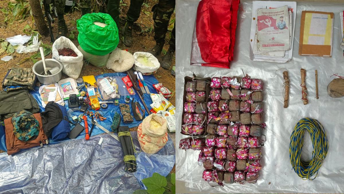 CG News : जवानों ने नक्सलियों के 3 खुफिया डंप को किया बरामद, हथियार, नक्सल वर्दी समेत कई विस्फोटक सामग्री जब्त