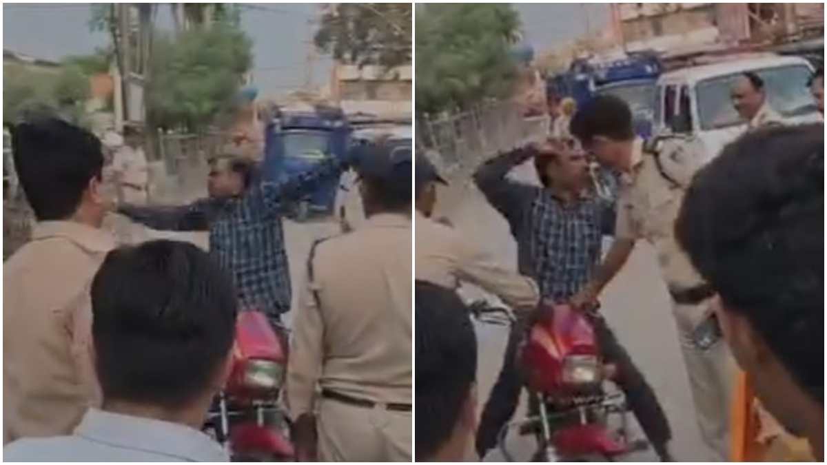 बाइक चेकिंग में फंसने पर युवक को देवी-देवता आए याद! पुलिस से बचने ‘जय हनुमान-जय भवानी’ के लगाए नारे, Video वायरल 