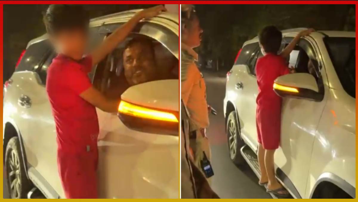रीलबाज पिता का कांड: Video बनाने 9 साल के बेटे को चलती कार में लटकाया, खतरे में डाली मासूम की जान
