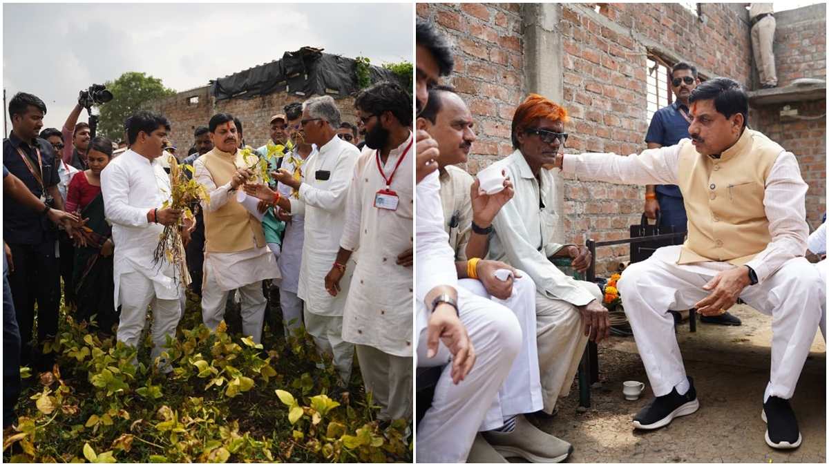 खेतों में उतरे मुख्यमंत्री डॉ मोहन यादव: खराब हुई सोयाबीन फसल का लिया जायजा, अफसरों को सर्वे के निर्देश, कहा- किसानों को किसी तरह का नुकसान नहीं होने देंगे