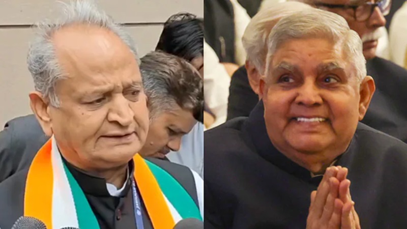 Rajasthan News: डेढ़ महीने बाद सार्वजनिक मंच पर दिखे जगदीप धनखड़, गहलोत ने कहा- हम तो ढूंढ रहे थे, अब पूछूंगा कब मिलेंगे