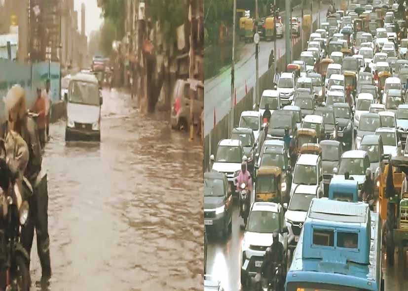 दिल्ली-NCR में भारी बारिश से जलभराव और ट्रैफिक जाम, इंडिगो ने यात्रियों के लिए एडवाइजरी जारी