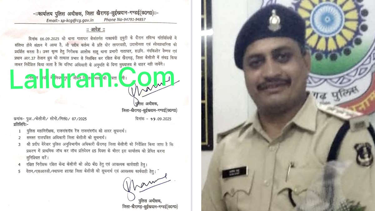 CG Big Breaking News: 500 करोड़ का टर्नओवर करने वाले व्यापारी की 11,00,00,000 की ज्वेलरी टीआई ने पकड़ी… खर्चा-पानी लेकर छोड़ने का आरोप, SP ने तत्काल की कार्रवाई