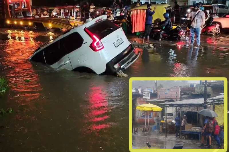 झारखंड में 24 घंटे से लगातार बारिश, दो लोगों की मौत… 24 जिलों में येलो अलर्ट ; रांची में सड़क पर बने गड्ढे में जलमग्न हुई आधी स्कॉर्पियो
