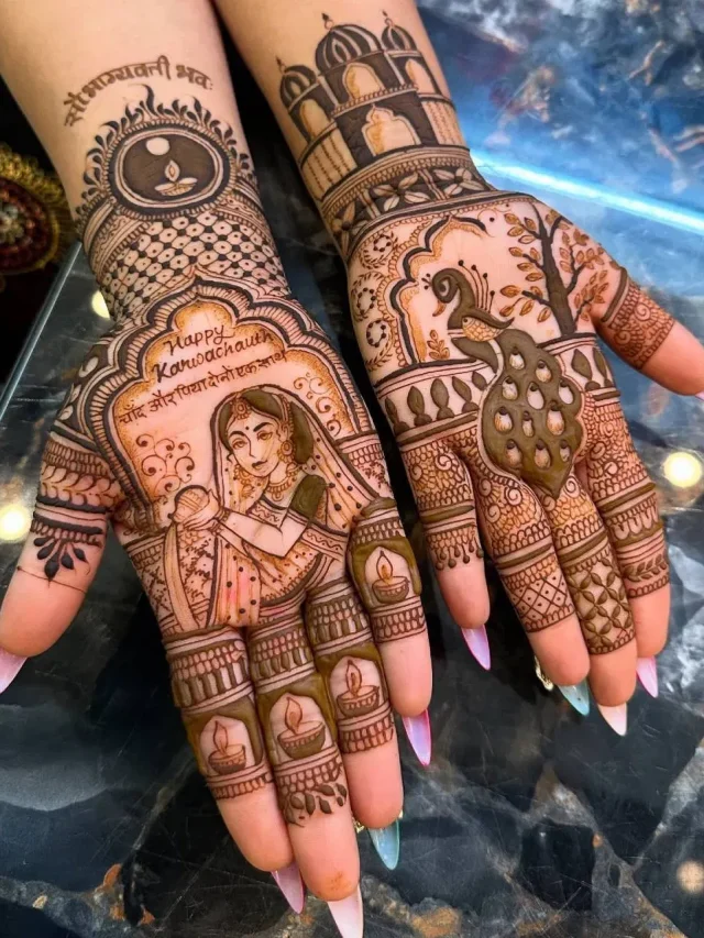 Karva Chauth: करवा चौथ पर पिया के नाम की मेहंदी से सजाएं हाथ, अभी से सेव कर लें ये डिजाइन