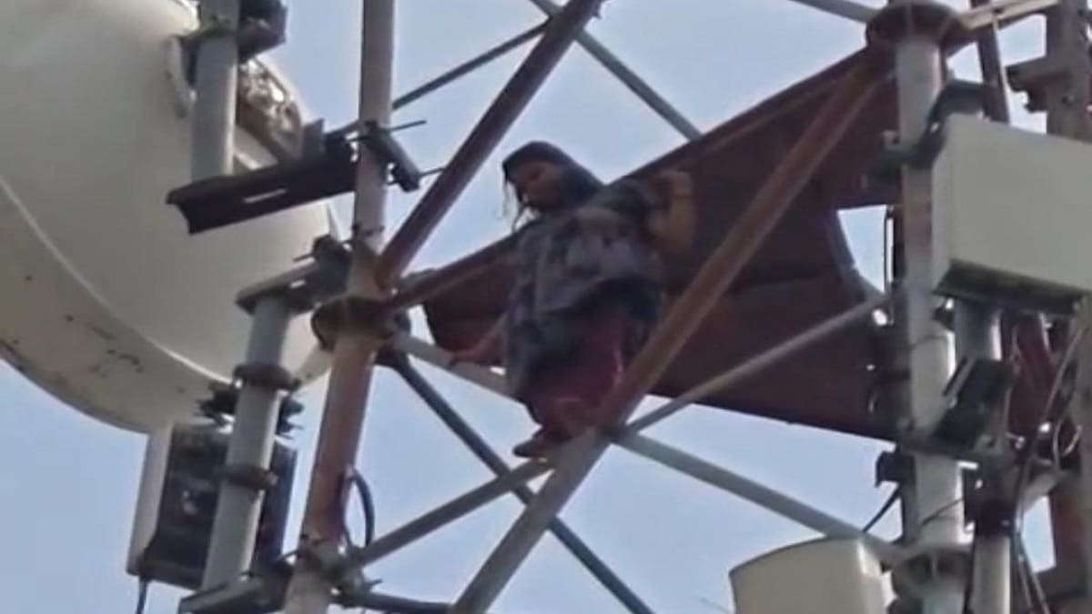 हरसिद्धि में शादीशुदा लड़की ने मोबाइल टावर पर चढ़कर किया हंगामा, पुलिस नीचे उतारने का कर रही प्रयास, मौके पर लगी लोगों की लगी भीड़