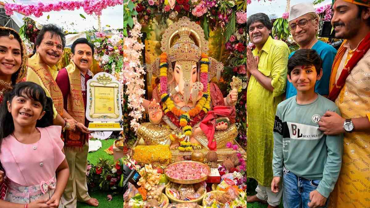 Taarak Mehta Ka Ooltah Chashmah के सेट पर पहुंची ‘मुंबई चा सेठ’ की सवारी, डबल-डेकर बस में विराजे हैं बप्पा …