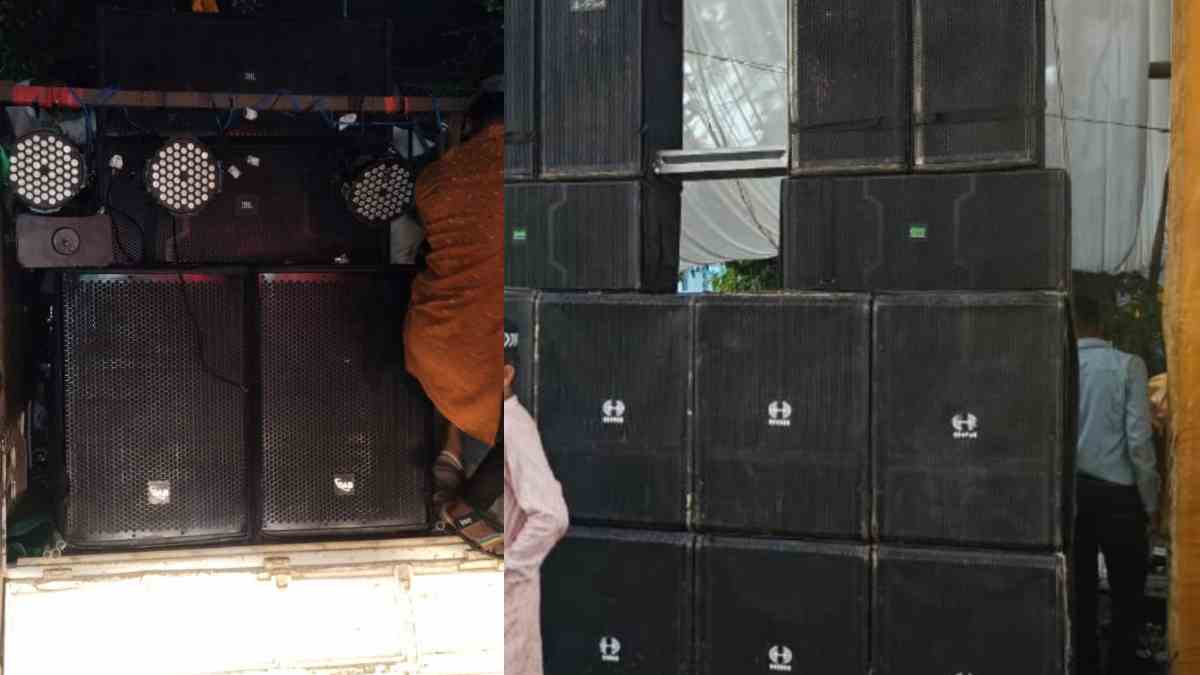 तेज आवाज में DJ बजाने पर कार्रवाई, पुलिस ने जब्त किया डीजे साउंड सिस्टम