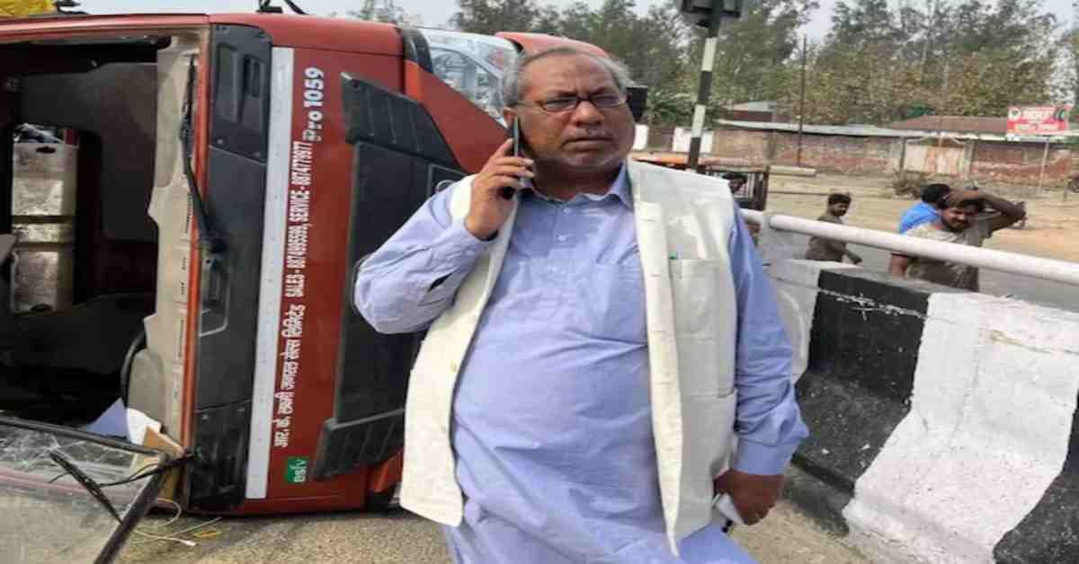 कैबिनेट मंत्री संजय निषाद की कार का एक्‍सीडेंट: जानवर को बचाने में गाड़ी टकराई, बाल-बाल बचे