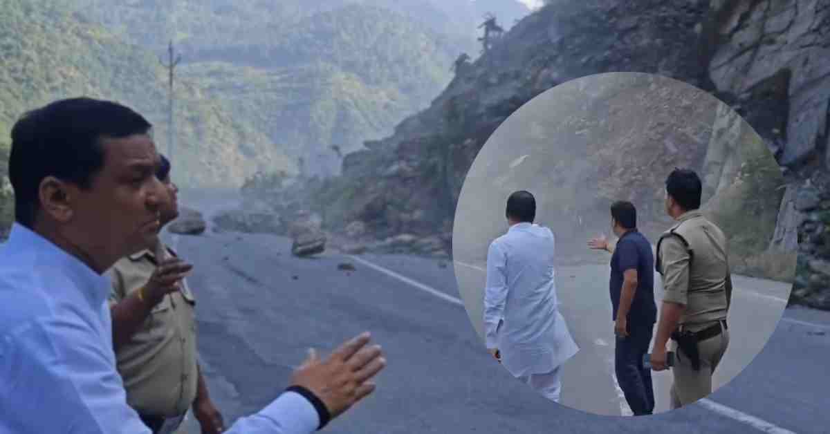 बाल-बाल बचे अनिल बलूनी: बद्रीनाथ हाईवे पर अचानक भरभराकर गिरा पहाड़, समय रहते BJP सांसद दौड़े