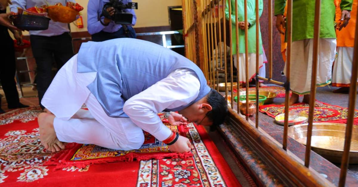 धारी देवी मंदिर पहुंचे सीएम धामी, कहा- संकट की इस घड़ी में उनके चरणों में संपूर्ण उत्तराखण्ड की मंगलकामना लेकर आया हूं
