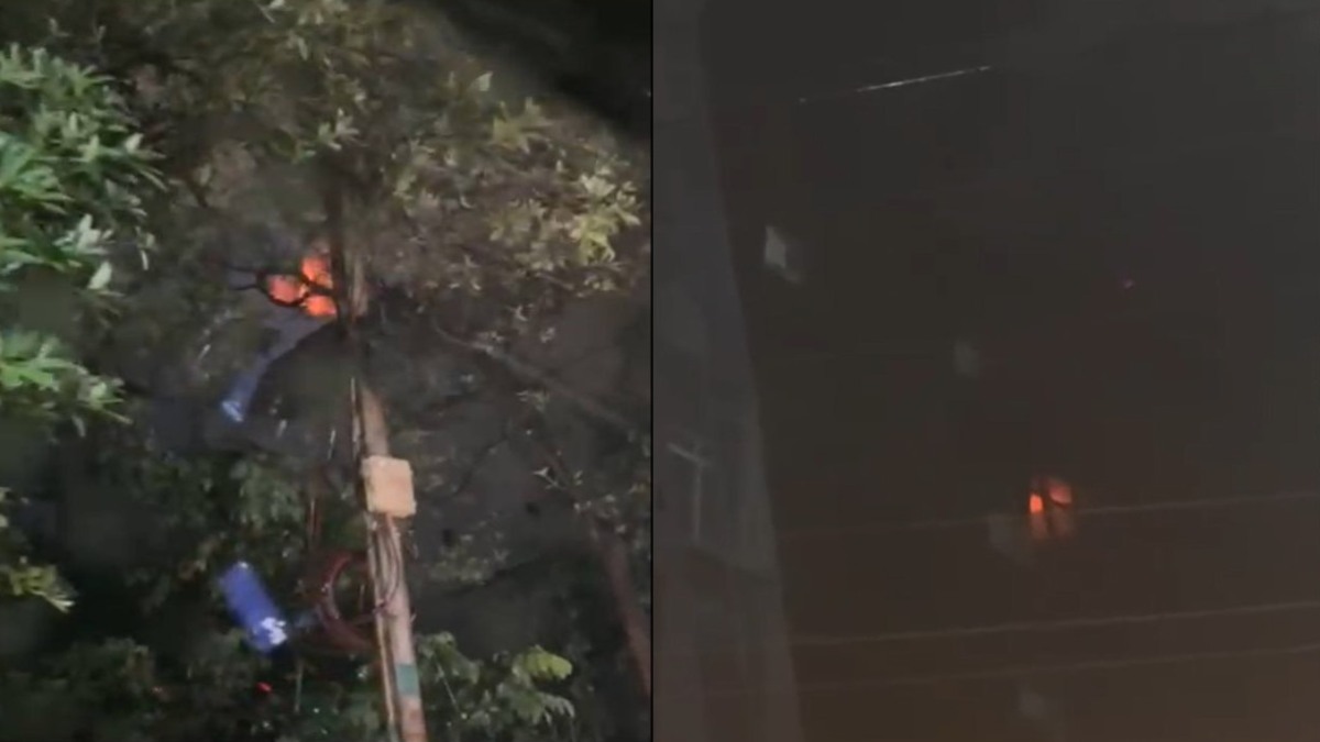 Breaking : बेबीलॉन टावर में लगी आग, इलाके में मची अफरा-तफरी, देखें VIDEO…