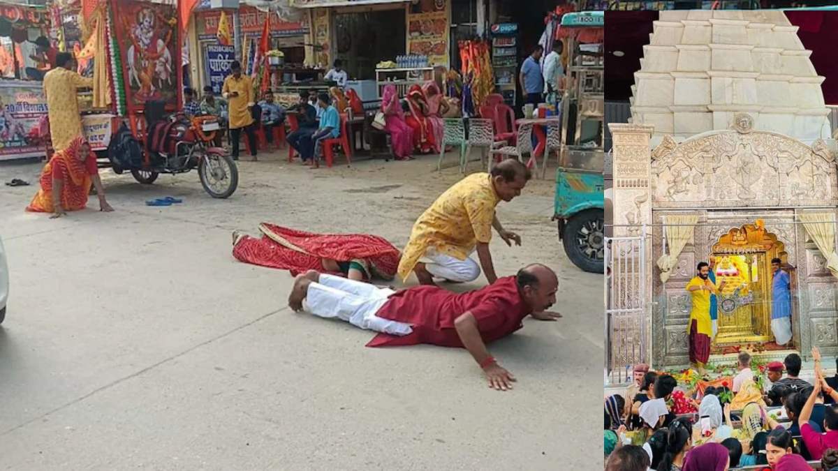 जल झुलनी एकादशी : खाटू श्याम के दर्शन करने उमड़ी भीड़, दंडवत होकर पहुंचे कई भक्त