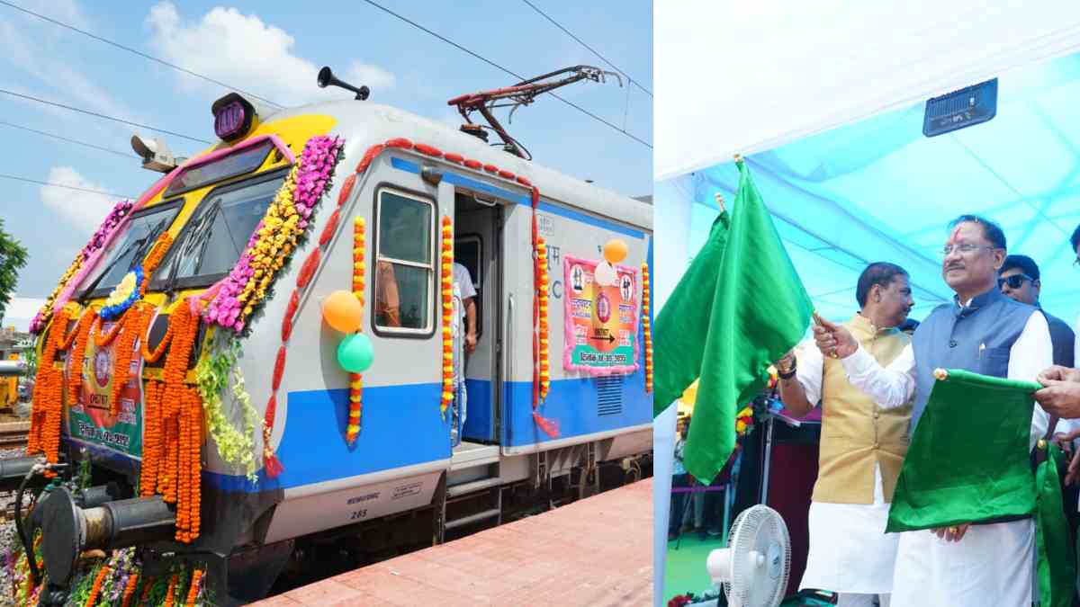 रेल नेटवर्क से जुड़ा छत्तीसगढ़ का प्रयाग राजिम : सीएम साय ने रायपुर से राजिम नई मेमू ट्रेन को दिखाई हरी झंडी, कहा – लोगों को मिली सस्ती और सुलभ रेल सेवा