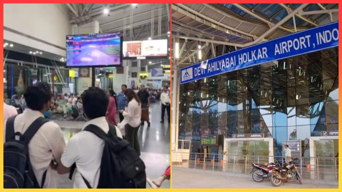 इंदौर एयरपोर्ट पर नई सुविधा, यात्रियों के लिए लगी 18 बड़ी एलईडी स्क्रीन