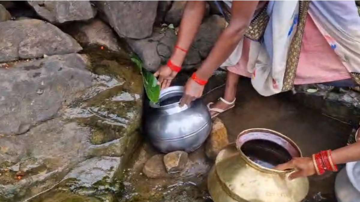 बरसाती नाला बुझा रहा बैगा जनजातियों की प्यास: महीनों से बंद पड़े गांव के हैंडपंप, करोड़ों की योजना के बाद भी पानी के लिए जद्दोजहद